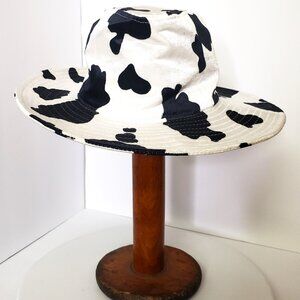 Cow Print Ladies Fedora Style Hat